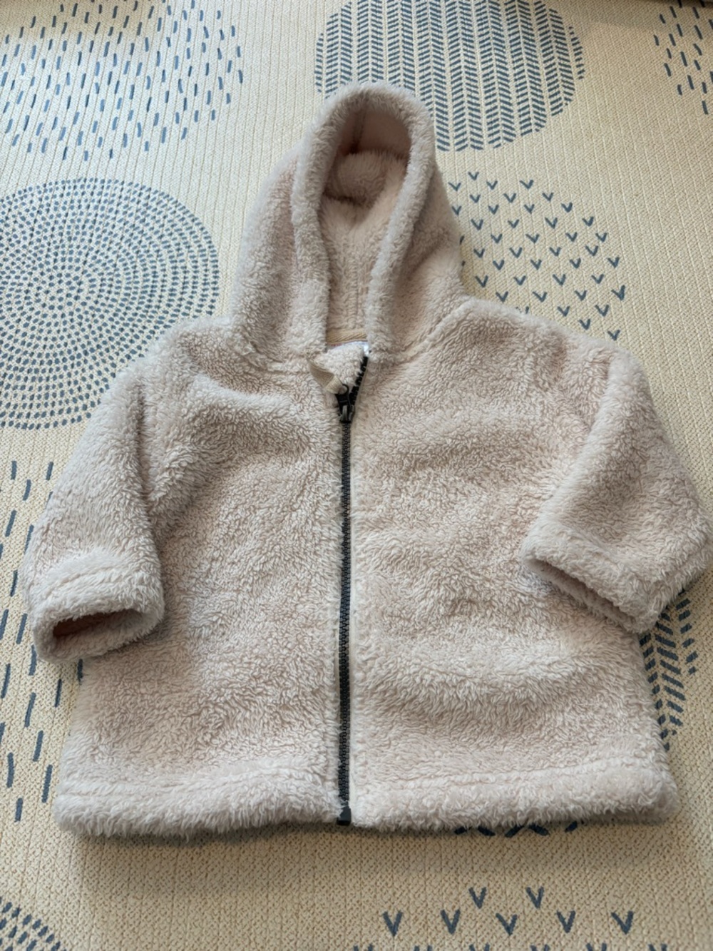 Hanna Andersson Cream Sherpa Hooded Jacket 12-18